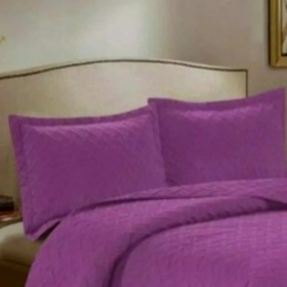 3PC Quilt Bedspread Set Oversized King Hyacinth Violet